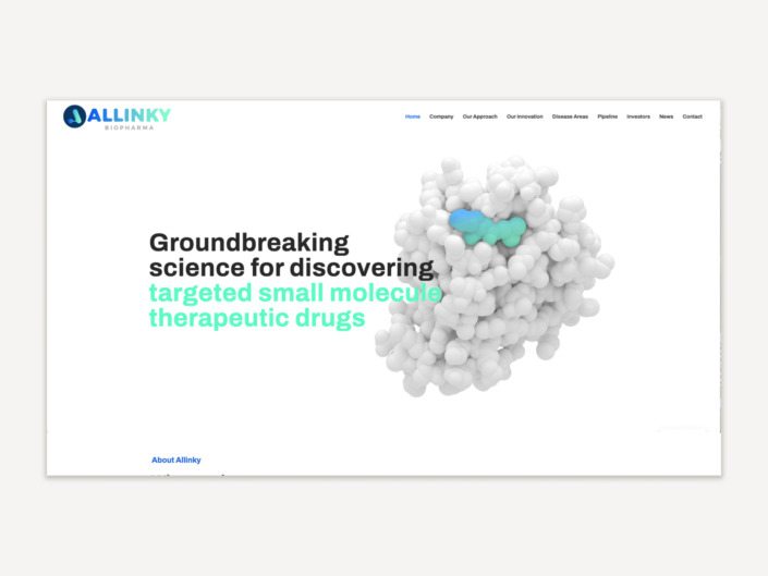 Diseño de la web de Allinky Biopharma