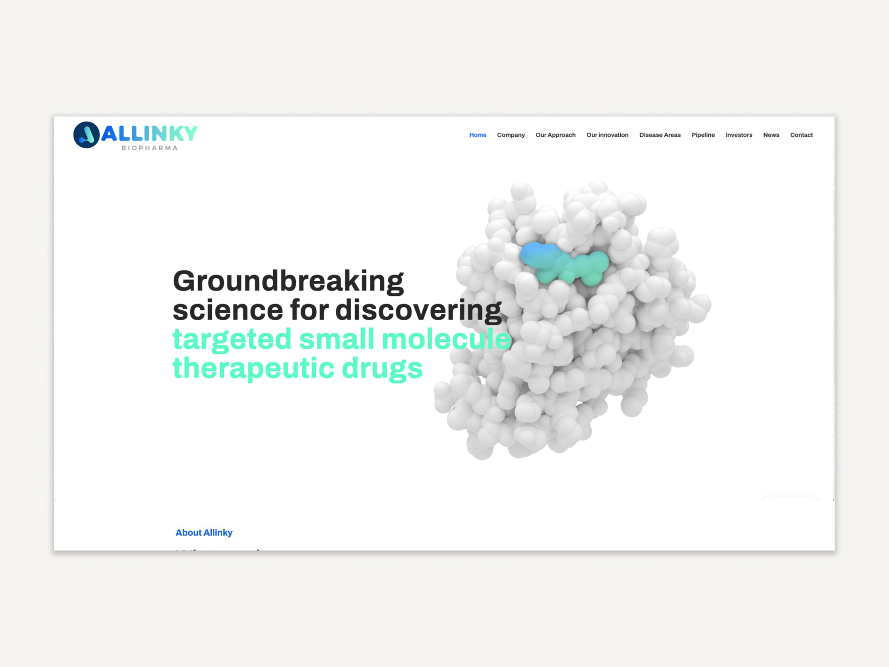 Diseño web de Allinky Biopharma
