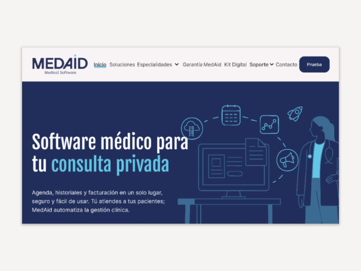 Diseño de la web comercial de MedAid