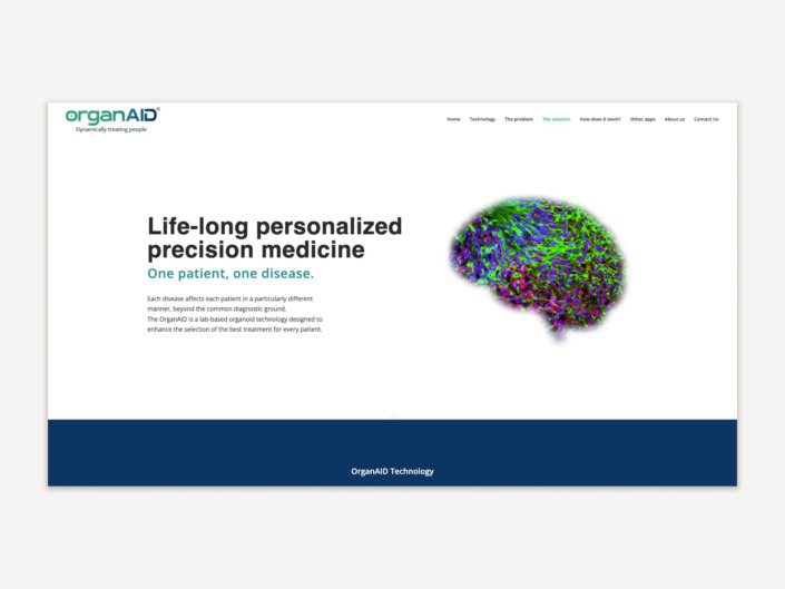 Diseño de la web de OrganAId