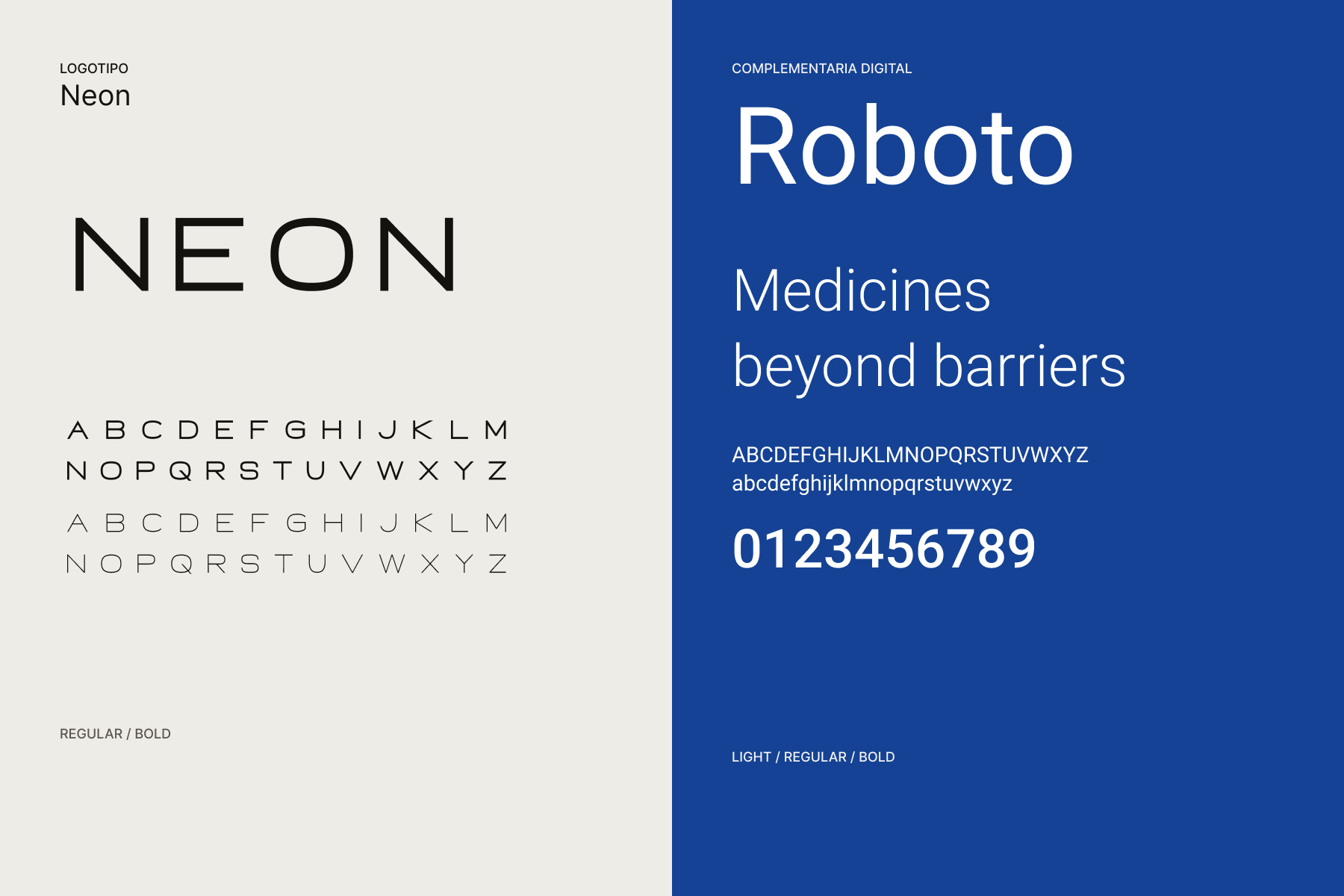 Neon y Roboto