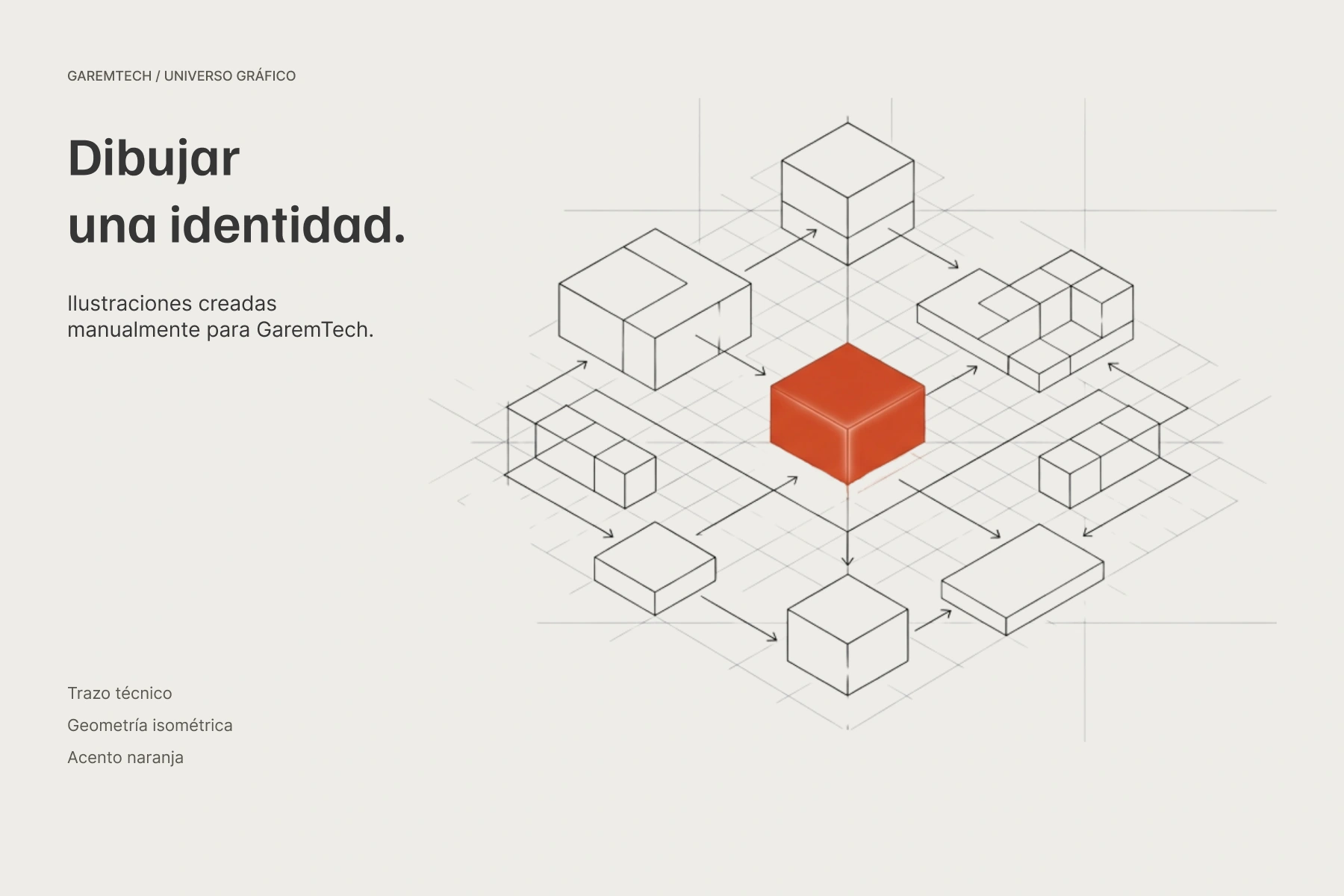 Ilustración manual, identidad propia de GAREMTECH