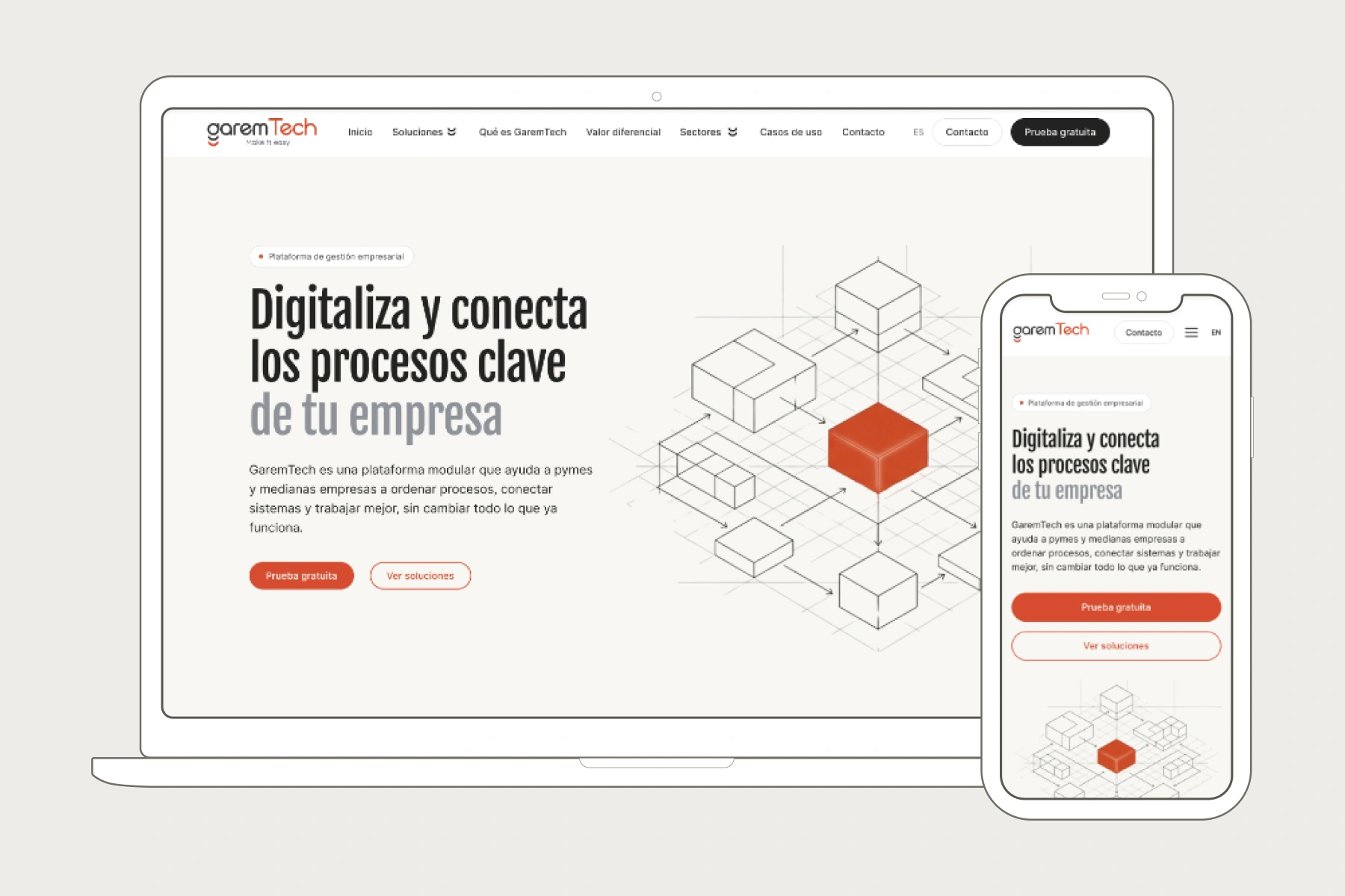 Aplicaciones · Web en escritorio y móvil de GAREMTECH