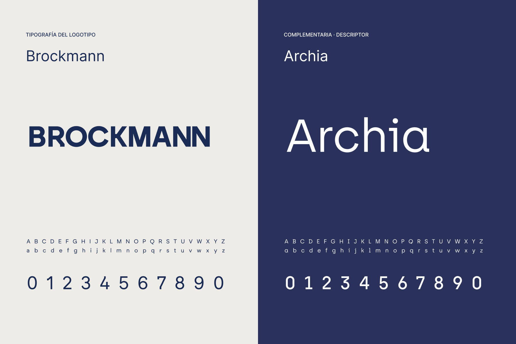 Brockmann para el logotipo y Archia para el descriptor de MedAid, con muestras vectoriales originales.